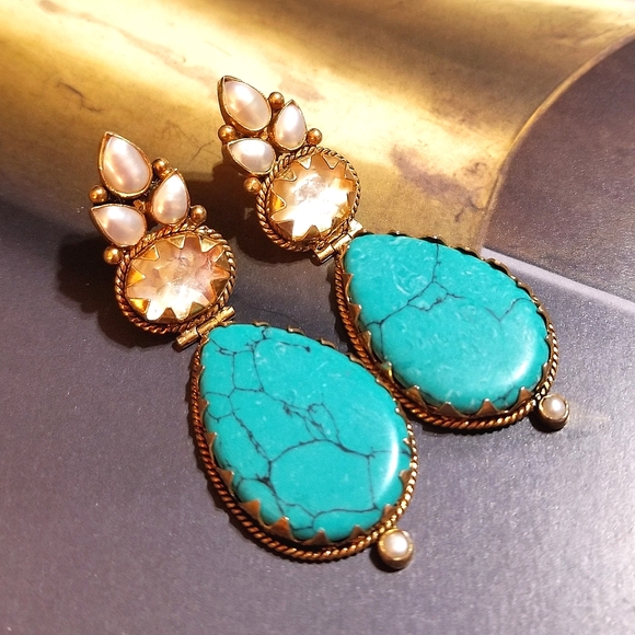 Gold Vermeil Byzantine Style Earrings - Picture 2 of 7